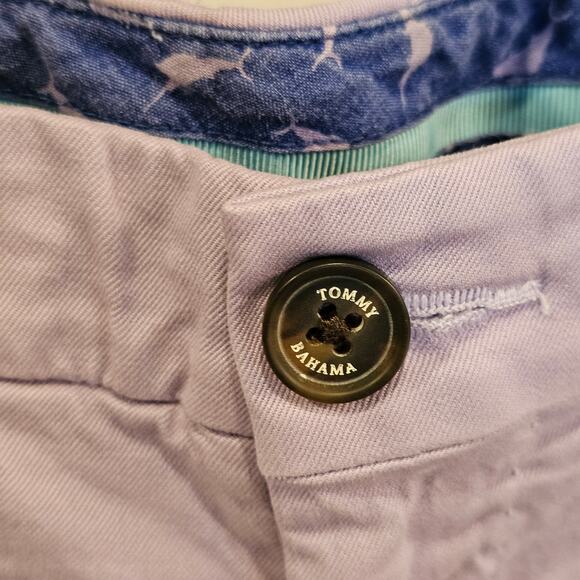 Tommy Bahama Flat Front Shorts Purple Casual Style Mens Size 36 - Picture 4 of 7